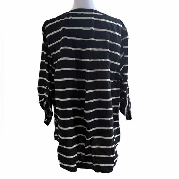 Torrid Harper Black & White Striped Pullover Blouse - Picture 6 of 10